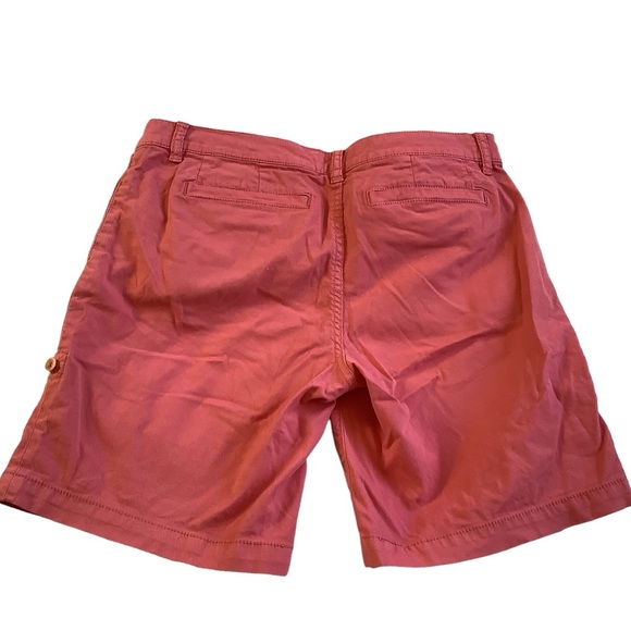 Size 30 Pink Tory Burch Pink Chino Shorts Roll Tab Hem - Picture 2 of 11